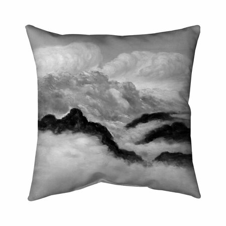 FONDO 26 x 26 in. Grey Clouds-Double Sided Print Indoor Pillow FO2778359